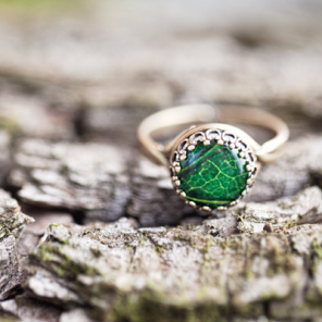 Green  Rustic jewelry 